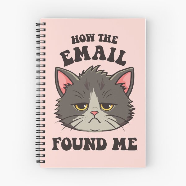 Item preview, How the email found me (not well) | Tired, sad overworked black cat designed and sold by MamSelle.