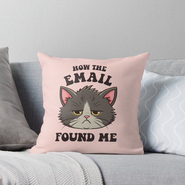Item preview, How the email found me (not well) | Tired, sad overworked black cat designed and sold by MamSelle.