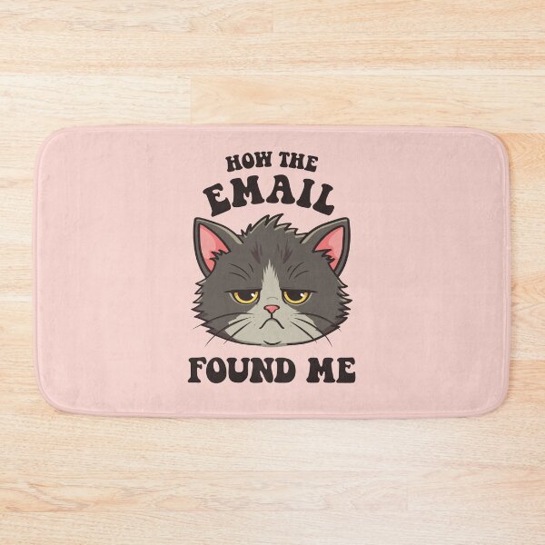 Item preview, How the email found me (not well) | Tired, sad overworked black cat designed and sold by MamSelle.