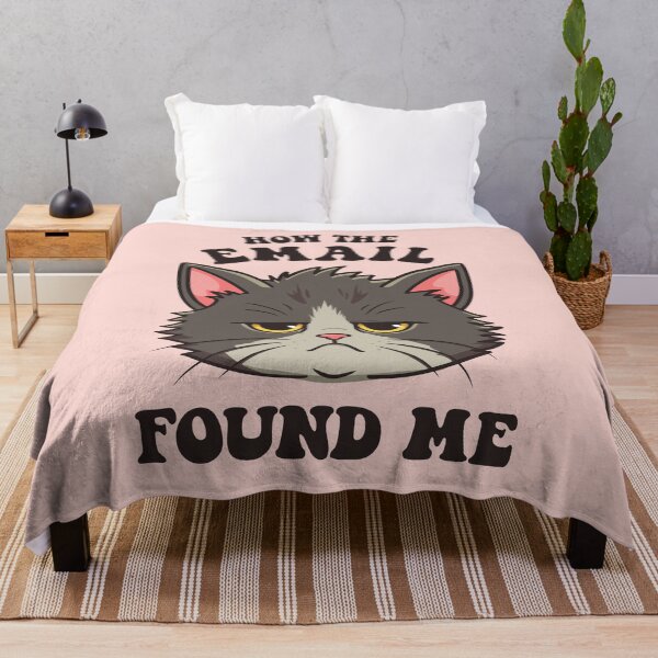 Item preview, How the email found me (not well) | Tired, sad overworked black cat designed and sold by MamSelle.