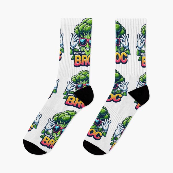 Item preview, Cool Broccoli Mascot What's Up Broc Design designed and sold by LunaPixelStudio.