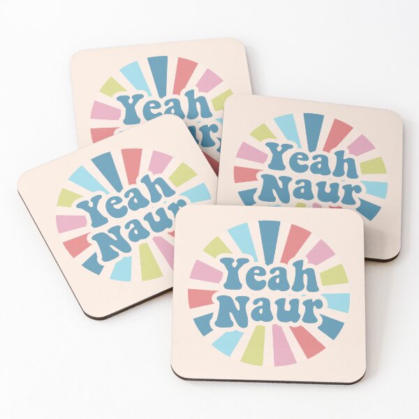 Item preview, Yeah Naur; cute australian accent quote; colorful round designed and sold by MamSelle.