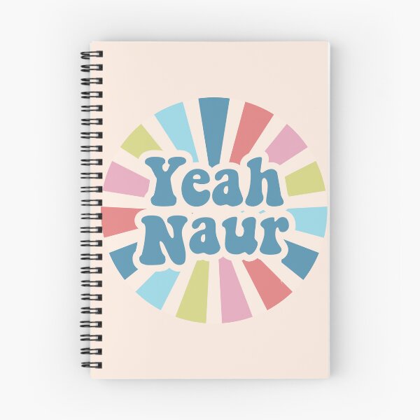 Item preview, Yeah Naur; cute australian accent quote; colorful round designed and sold by MamSelle.