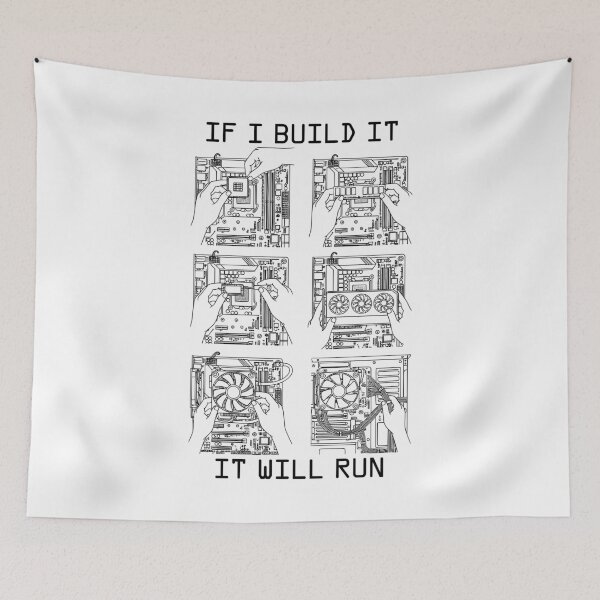 Item preview, If I Build It Will Run Funny PC Builder Computer Nerd Gamer designed and sold by GrandeDuc.