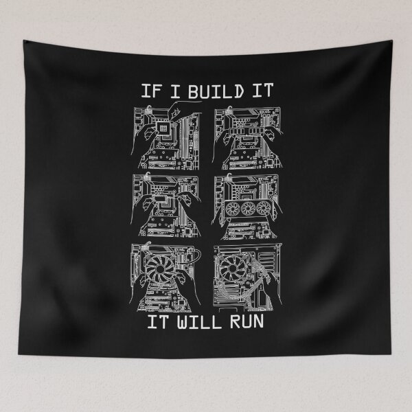 Item preview, If I Build It Will Run Funny PC Builder Computer Nerd Gamer designed and sold by GrandeDuc.
