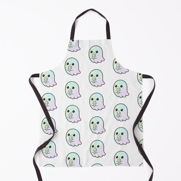 Item preview, Cute Ghost Holding Kitten Illustration | Kawaii Ghost Cat Lover Art Design designed and sold by CozyPops.