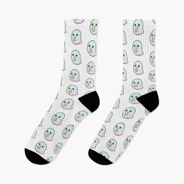 Item preview, Cute Ghost Holding Kitten Illustration | Kawaii Ghost Cat Lover Art Design designed and sold by CozyPops.