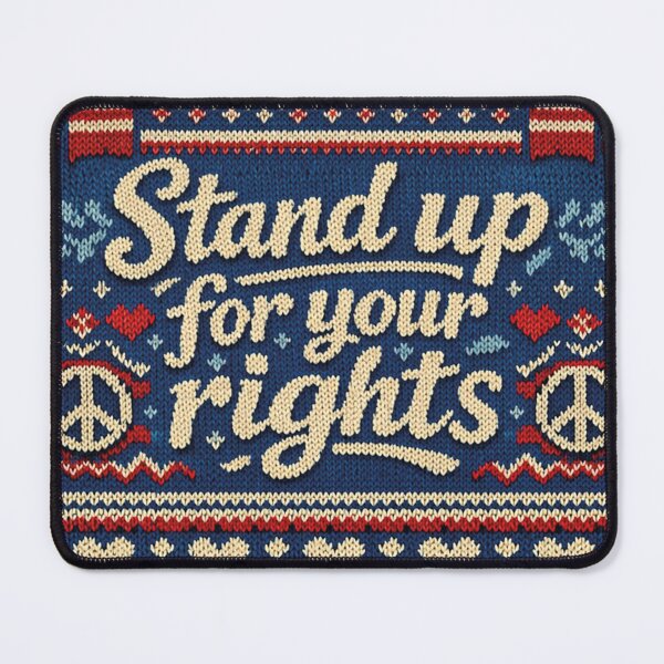 Item preview, Stand Up for Your Rights, Political Knitted Design in Ugly Sweater Style designed and sold by Mauswohn.