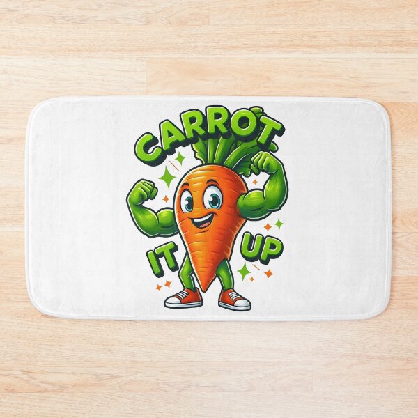 Item preview, Strong Carrot Flexing Funny Vegetable Pun designed and sold by LunaPixelStudio.