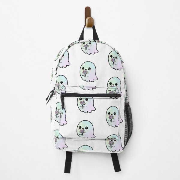 Item preview, Cute Ghost Holding Flowers Illustration | Kawaii Pastel Floral Ghost Art designed and sold by CozyPops.