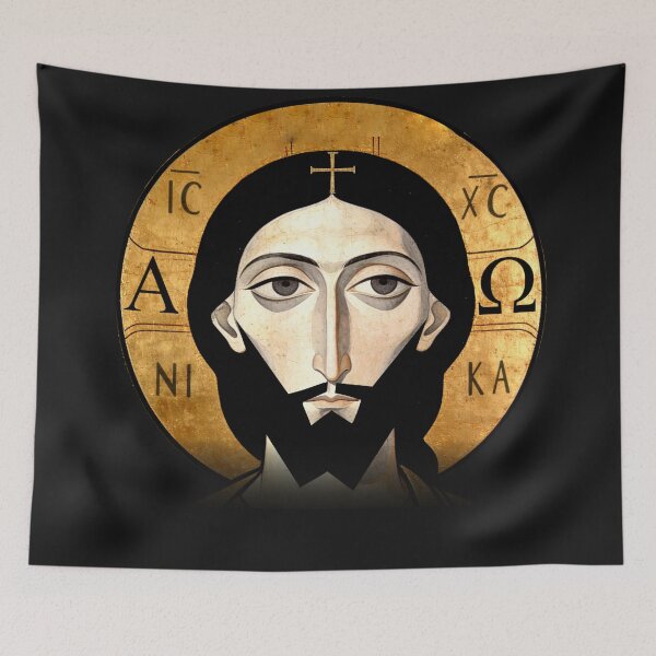 Item preview, Christ Pantocrator — IC XC NIKA (Modern Byzantine Icon)   designed and sold by Sanctum Icons.