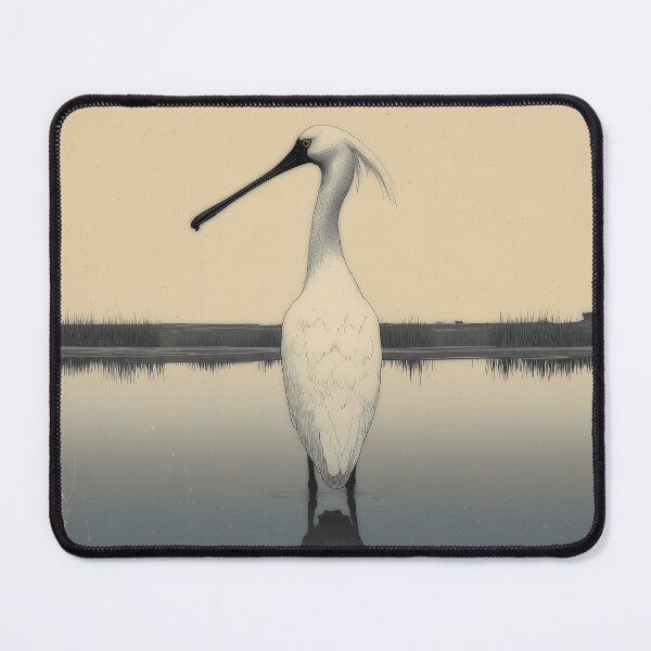 Item preview, Eurasian Spoonbill Wading in Shallow Waters designed and sold by Ukiyo Aviary.