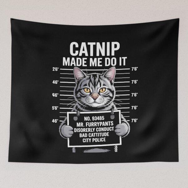 Item preview, Cat Catnip Made Me Do It Funny meme designed and sold by cosmicncozyS.