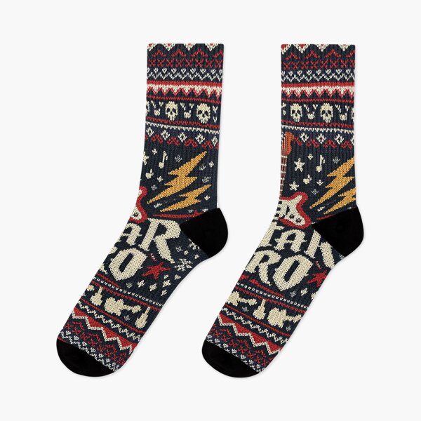 Item preview, Guitar Hero, Rocking guitar motif in a knitted design, Ugly Sweater Style designed and sold by Mauswohn.