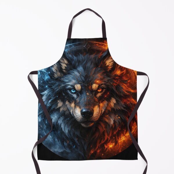 Item preview, Elemental Fire and Ice Wolf Mandala designed and sold by Daagath.