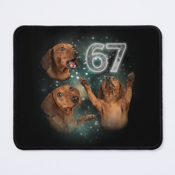 Item preview, Funny Dachshund Galaxy 67 Six Seven Birthday T-Shirt designed and sold by LashondaGreen89.