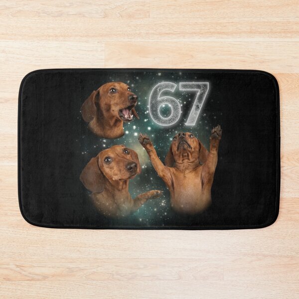 Item preview, Funny Dachshund Galaxy 67 Six Seven Birthday T-Shirt designed and sold by LashondaGreen89.