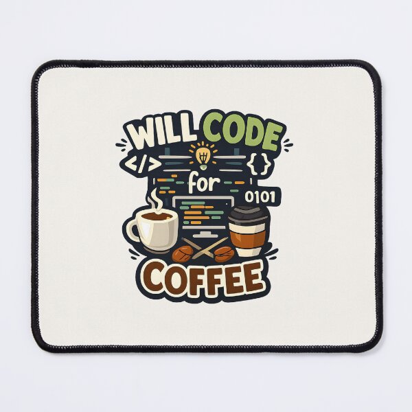 Item preview, Will Code for Coffee designed and sold by musthavewords.