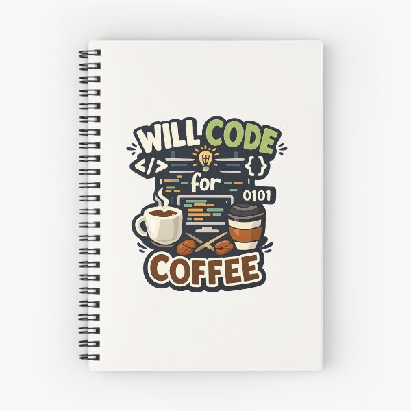 Item preview, Will Code for Coffee designed and sold by musthavewords.