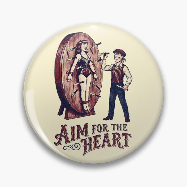 Item preview, Aim for the Heart Vintage Valentine Dark Humor  designed and sold by Imaginationbeyond.