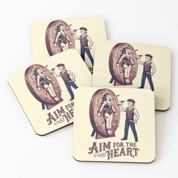 Item preview, Aim for the Heart Vintage Valentine Dark Humor  designed and sold by Imaginationbeyond.