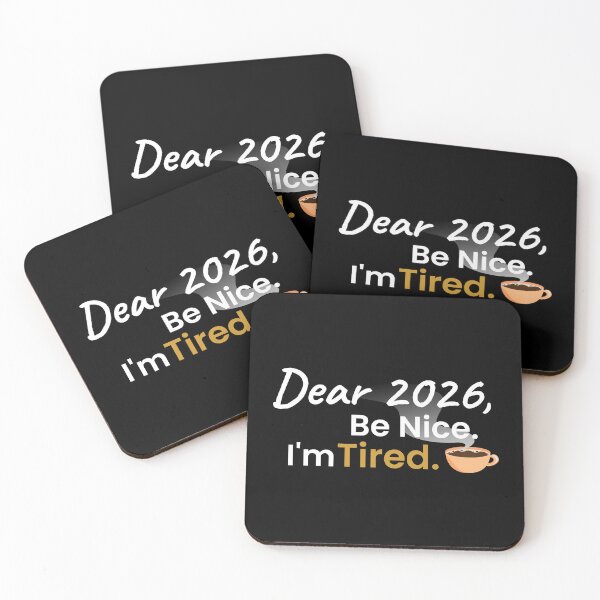 Item preview, Dear 2026 Be Nice I'm Tired Funny New Year Coffee Lover T-Shirt designed and sold by PixelPlush.