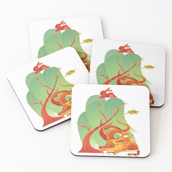 Item preview, Chinese Zodiac Harmony – Dragon Rabbit Ox Fantasy Art designed and sold by Ramya designs .