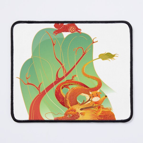 Item preview, Chinese Zodiac Harmony – Dragon Rabbit Ox Fantasy Art designed and sold by Ramya designs .