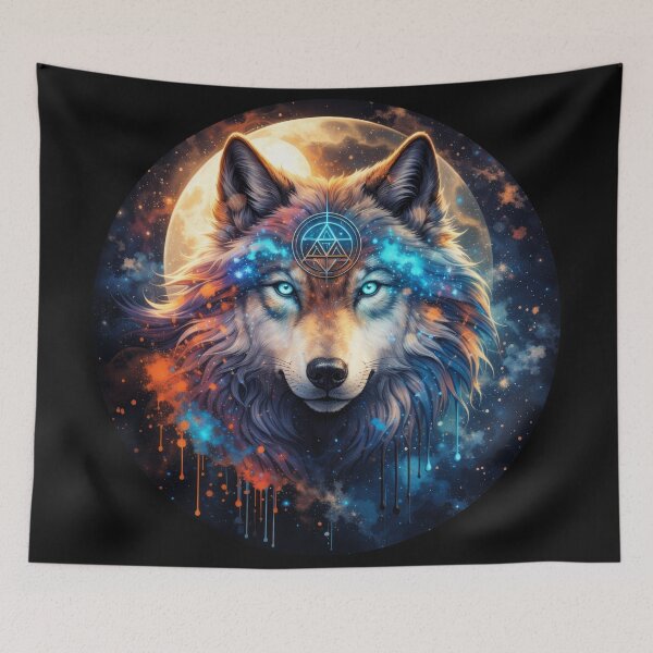 Item preview, Mystic Moon Wolf with Celestial Marking designed and sold by Daagath.