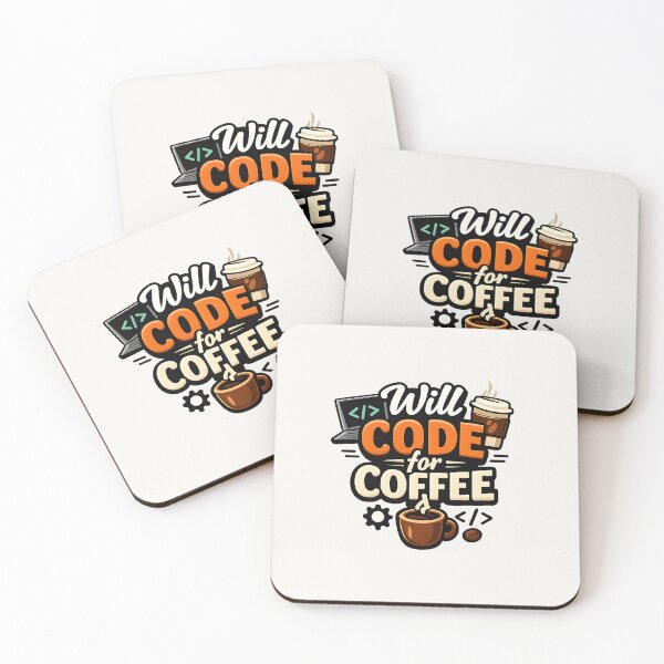 Item preview, Will Code for Coffee designed and sold by musthavewords.