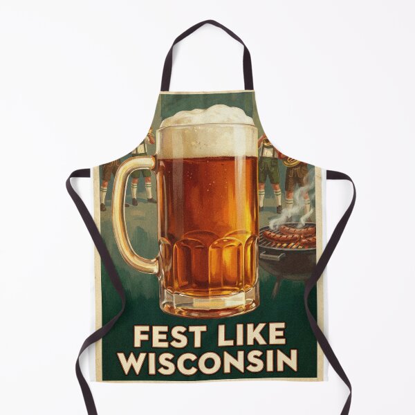 Item preview, Fest Like Wisconsin Oktoberfest Amber Beer Poster designed and sold by Cozy-Old-Pub.