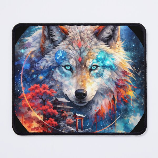 Item preview, Celestial Spirit Wolf Over Japanese Temple designed and sold by Daagath.