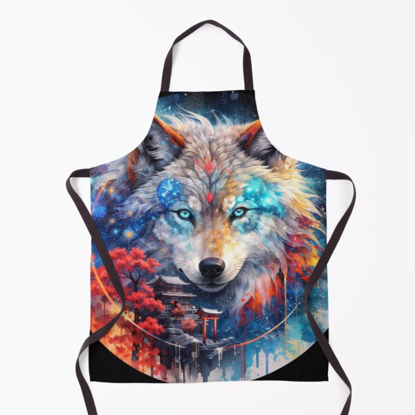 Item preview, Celestial Spirit Wolf Over Japanese Temple designed and sold by Daagath.