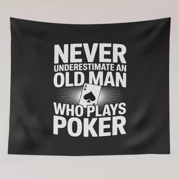 Item preview, Never Underestimate an Old Man Who Plays Poker designed and sold by Eskomeranola.