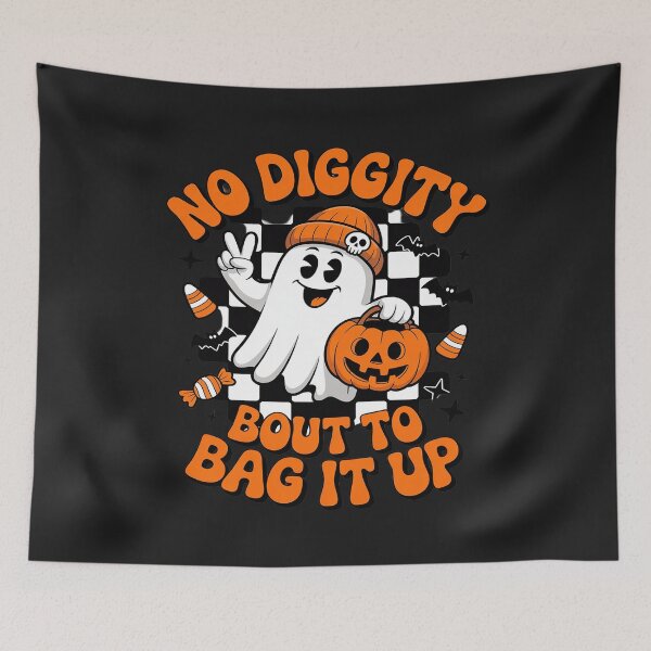 Item preview, No Diggity Bout To Bag It Up Halloween  Ghost designed and sold by Eskomeranola.