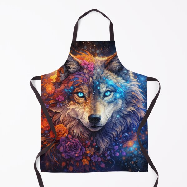 Item preview, Lunar Bloom Wolf with Cosmic Florals designed and sold by Daagath.