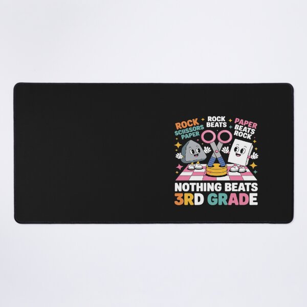 Item preview, Nothing Beats 3rd Grade Rock Paper Scissors Back to School designed and sold by Eskomeranola.