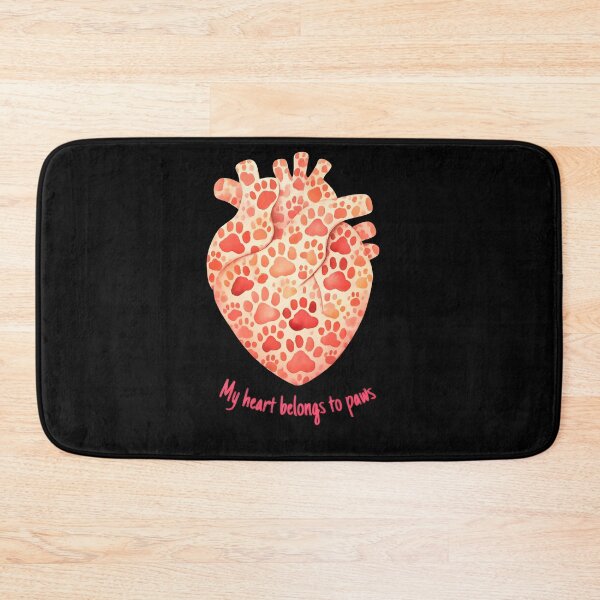 Item preview, My Heart Belongs to Paws – Anatomical Heart Paw Print Design designed and sold by Bettybee00.