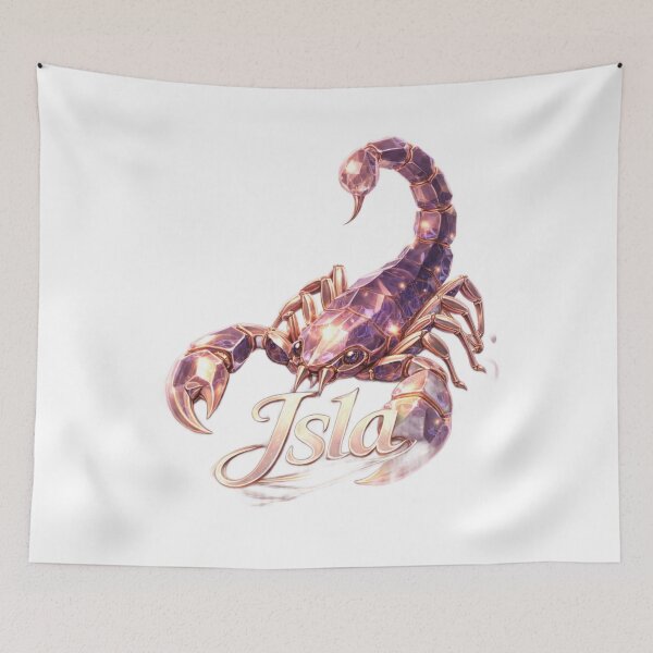 Item preview, Isla Scorpio – Dark Zodiac Scorpion Fantasy Name Art designed and sold by AlexLineArt.
