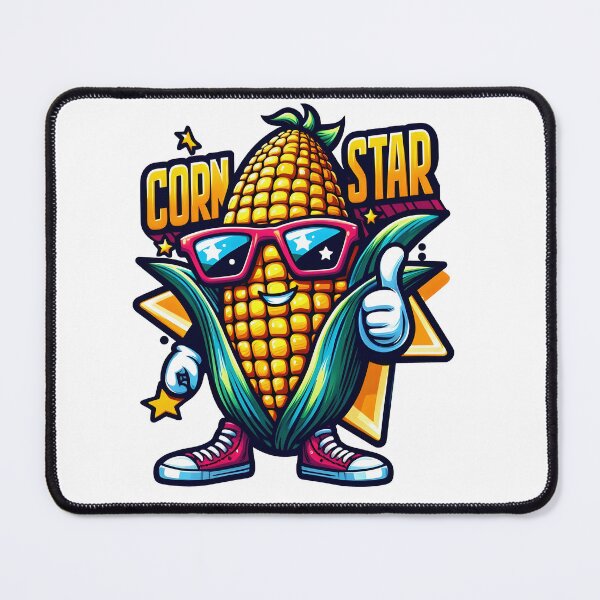 Item preview, Corn Star Bold Cartoon Mascot Design designed and sold by LunaPixelStudio.