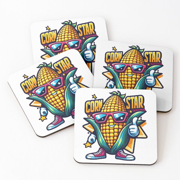 Item preview, Corn Star Bold Cartoon Mascot Design designed and sold by LunaPixelStudio.