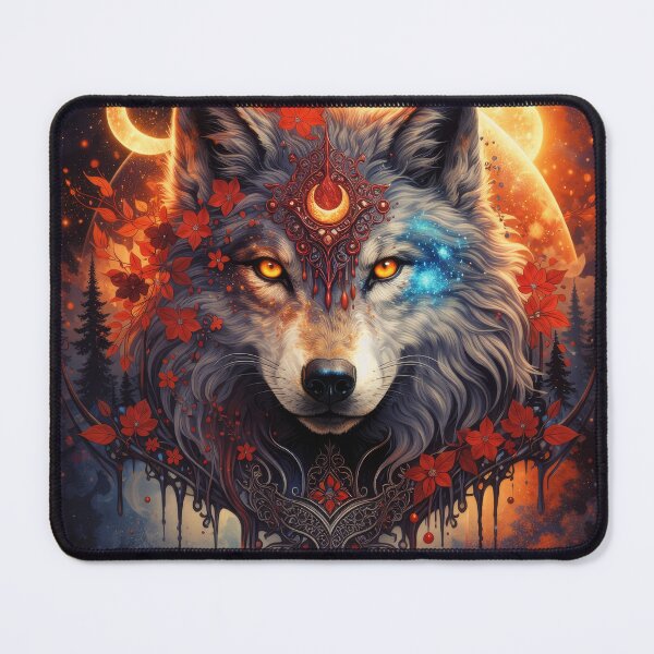 Item preview, Lunar Fire Wolf with Crimson Bloom designed and sold by Daagath.