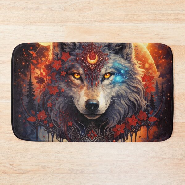 Item preview, Lunar Fire Wolf with Crimson Bloom designed and sold by Daagath.