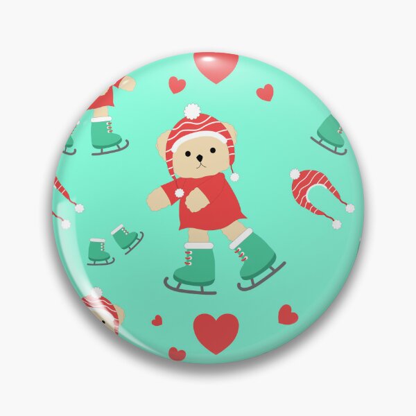 Item preview, Cute Bear Ice Skating Seamless Pattern, Christmas & Winter Holiday designed and sold by SulariTDsign.