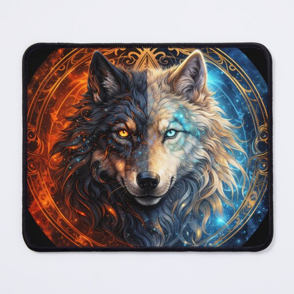 Item preview, Celestial Duality Wolf in Sacred Circle designed and sold by Daagath.