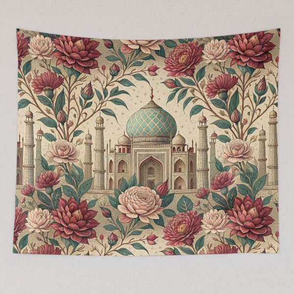 Item preview, Mughal timeless vintage art Taj Mahal designed and sold by PetalsnPaperCo.