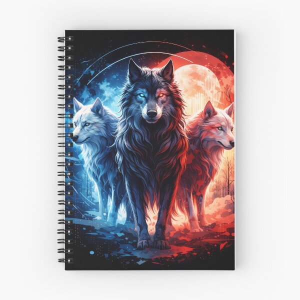 Item preview, Trio of Elemental Wolves in Fire and Ice designed and sold by Daagath.
