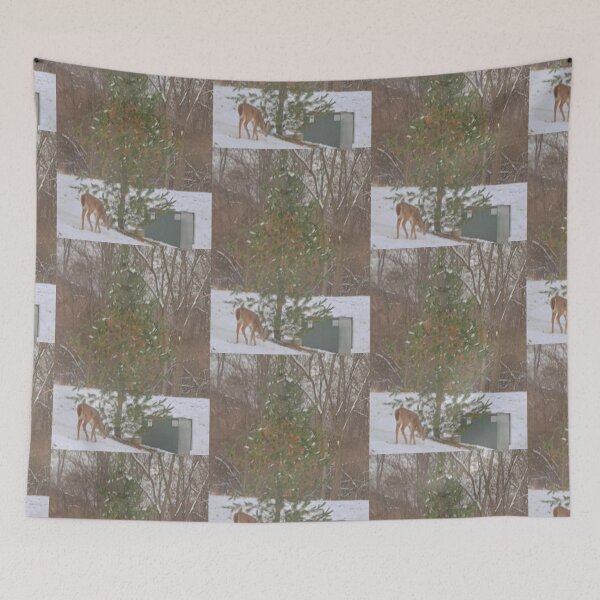Item preview, Winter Deer Beneath the Pine designed and sold by Oceandiana.