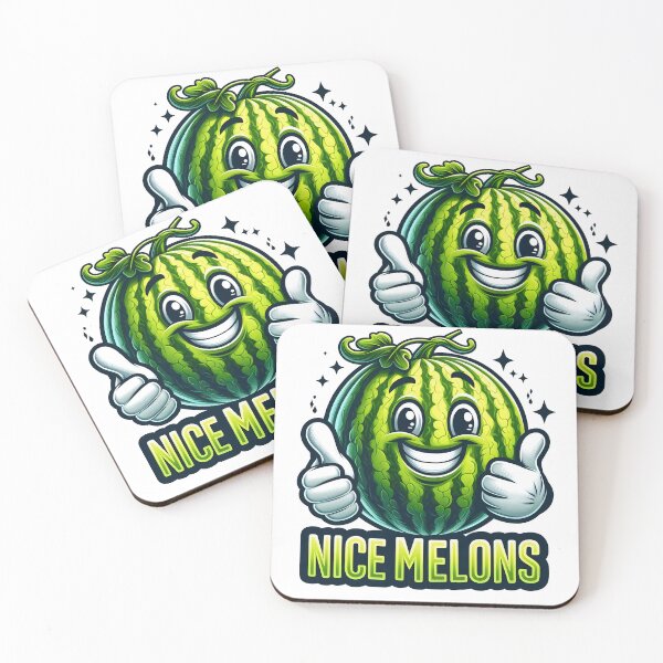 Item preview, Nice Melons Cute Watermelon Cartoon Mascot designed and sold by LunaPixelStudio.