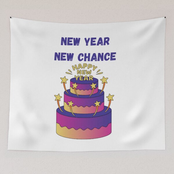 Item preview, New Year New Chance - Colorful Happy New Year Celebration  designed and sold by Mastalina99.